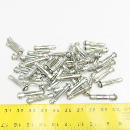 1/4" Hollow Wall Anchor Screw 2" Long Slotted Flat Head Drive Lot Of 50