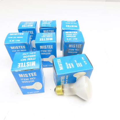 Mistee 996206 6.3V 17W R20 Industrial Sewing Machine Light Bulb Lot Of 8