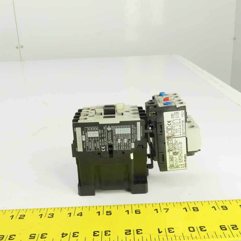 Allen Bradley 100-A09NL3 600V Contactor 120V Coil W/193-A4D1 Overload Relay