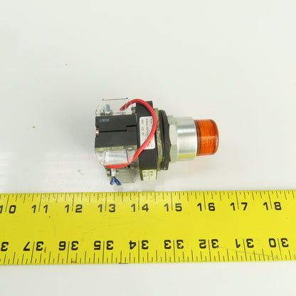Allen Bradley 800T-QT24 Ser T Amber Illuminated Push Button Switch 24V