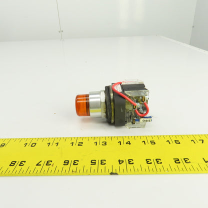 Allen Bradley 800T-QT24 Ser T Amber Illuminated Push Button Switch 24V