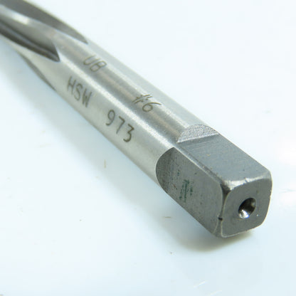 Union Twist Drill Taper Pin Reamer Spiral Spiral 6 Flute 5-1/2" OAL