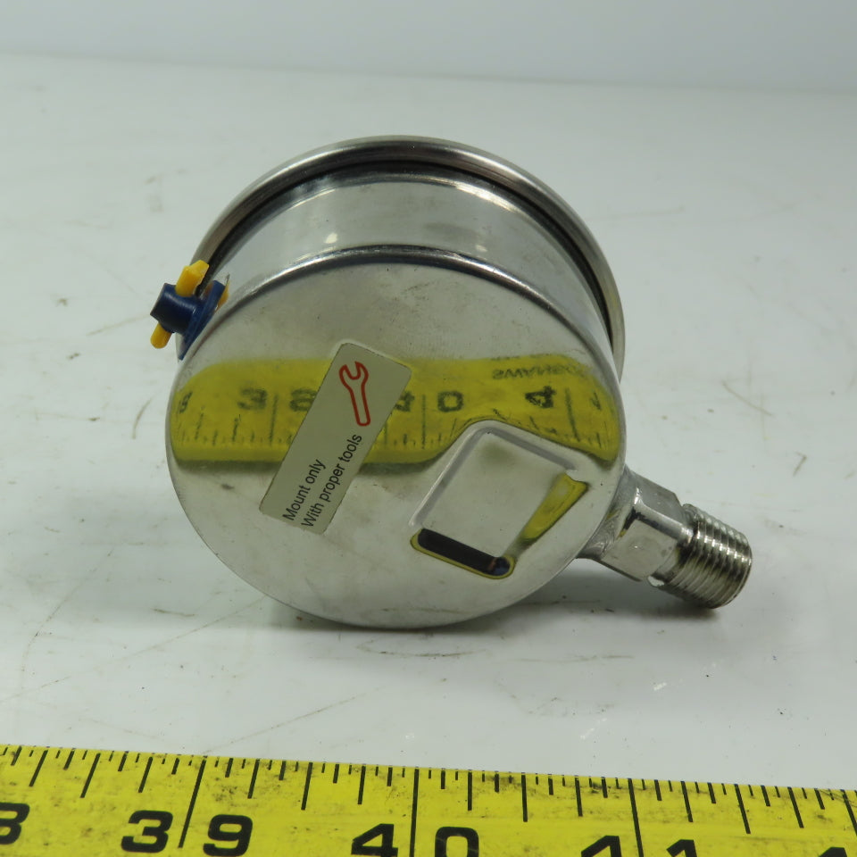 Terice D83LFSS 0-30PSI  2-1/2" Stainless Steel Liquid Filled Gauge 1/4"NPT Lower