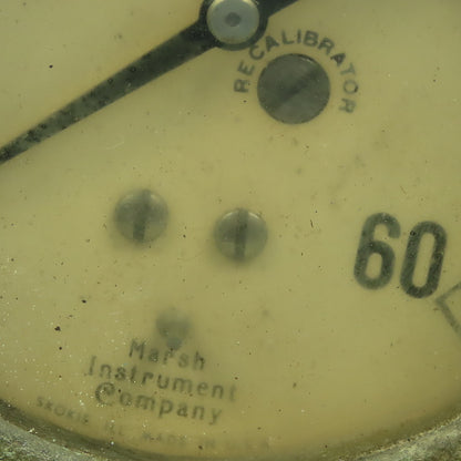 Marsh Instrument 0-60PSI 3-1/2 Pressure Gauge W/Recalibration Screw 3/8" MNPT