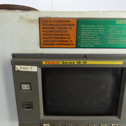 Takumi V10A Vertical Machining Center Operator Control Console Fanuc Series 18-M