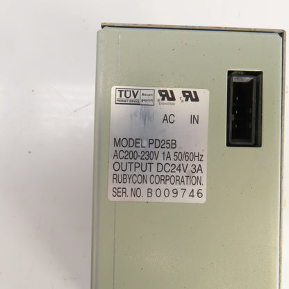Rubycon PD25B 24VDC Power Supply 200-230VAC Input