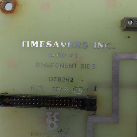 Timesavers D78262 Rev 2 Card #1 PLC 20 Slot CPU Rack Chassis W/Power Supply
