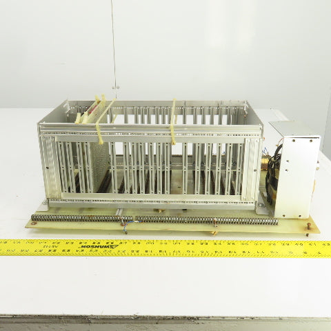 Timesavers D78262 Rev 2 Card #1 PLC 20 Slot CPU Rack Chassis W/Power Supply