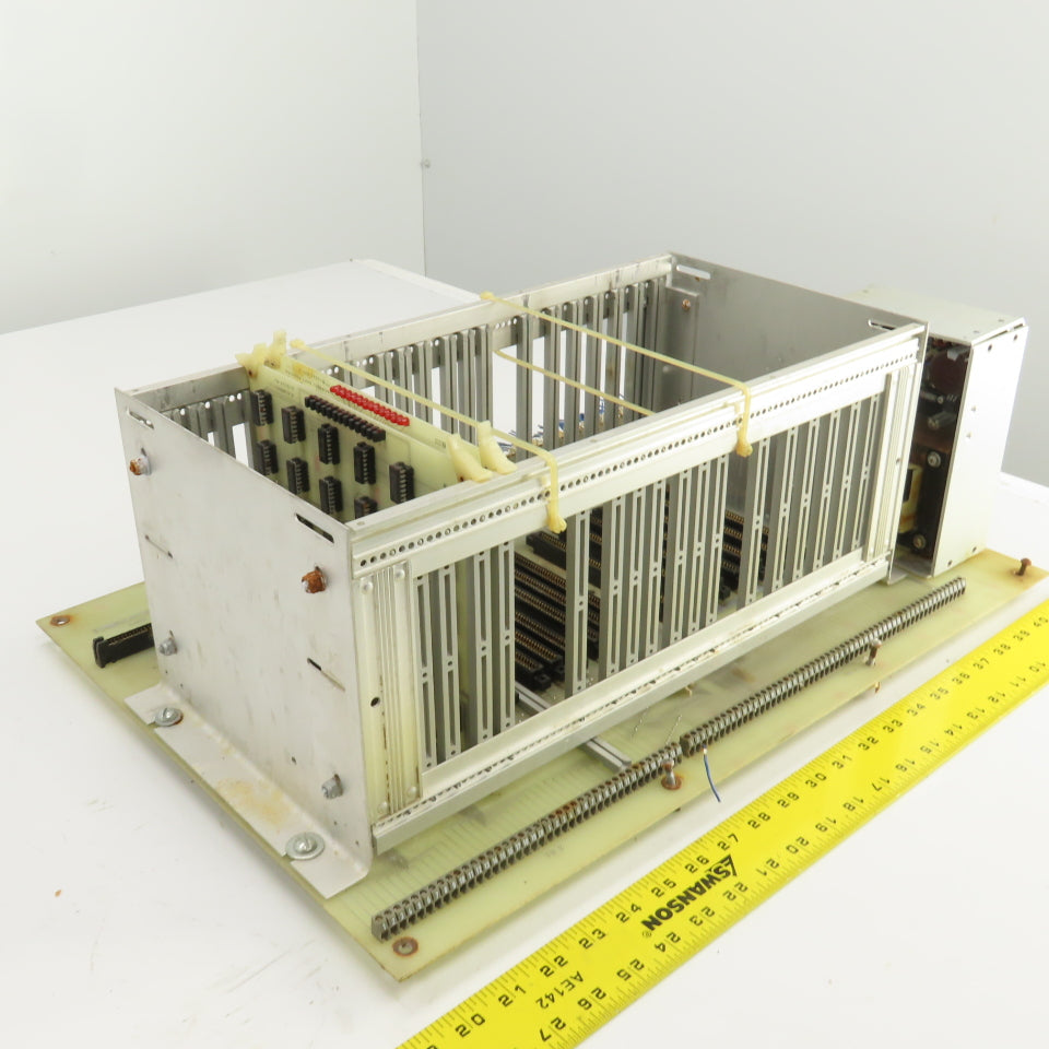 Timesavers D78262 Rev 2 Card #1 PLC 20 Slot CPU Rack Chassis W/Power Supply