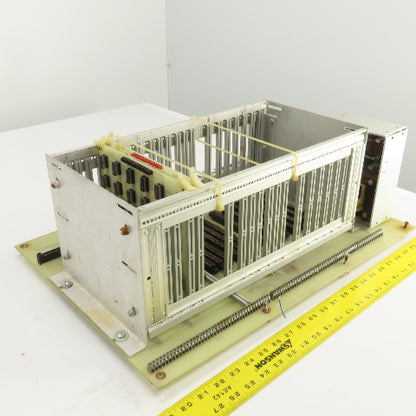 Timesavers D78262 Rev 2 Card #1 PLC 20 Slot CPU Rack Chassis W/Power Supply