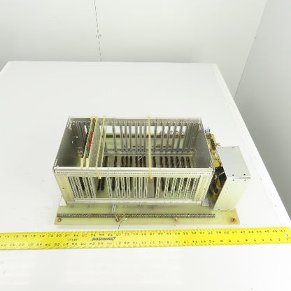 Timesavers D78262 Rev 2 Card #1 PLC 20 Slot CPU Rack Chassis W/Power Supply
