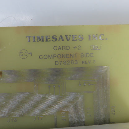 Timesavers D78263 Rev 2 Card #2 PLC 18 Slot CPU Rack Chassis W/Cards