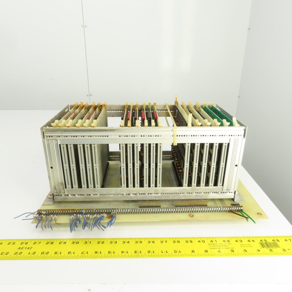 Timesavers D78263 Rev 2 Card #2 PLC 18 Slot CPU Rack Chassis W/Cards