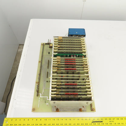 Timesavers D78262 Rev 2 Card #1 20 Slot CPU Rack Chassis W/Power Supply & Cards