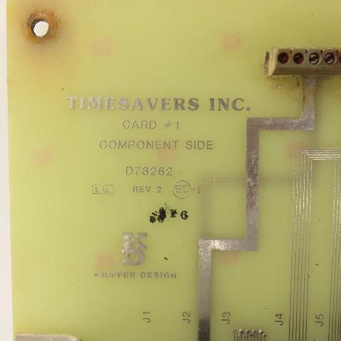 Timesavers D78262 Rev 2 Card #1 20 Slot CPU Rack Chassis W/Power Supply & Cards