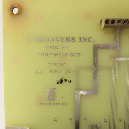 Timesavers D78262 Rev 2 Card #1 20 Slot CPU Rack Chassis W/Power Supply & Cards