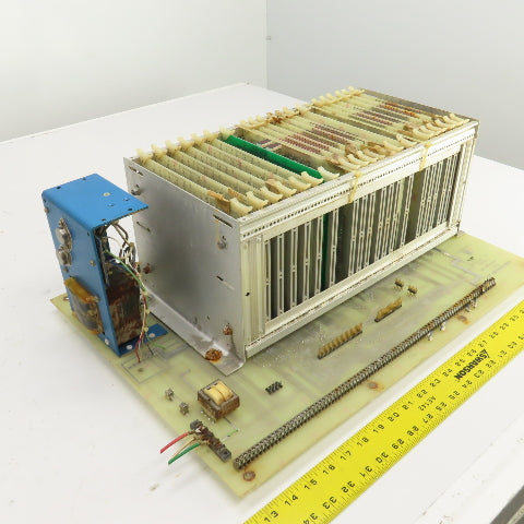 Timesavers D78262 Rev 2 Card #1 20 Slot CPU Rack Chassis W/Power Supply & Cards