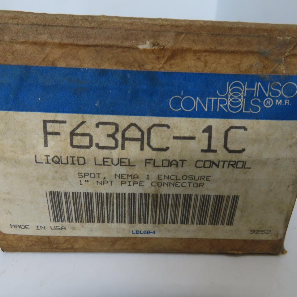 Johnson Control F63AC-1C Liquid Level Float Control 1" Pipe Connector