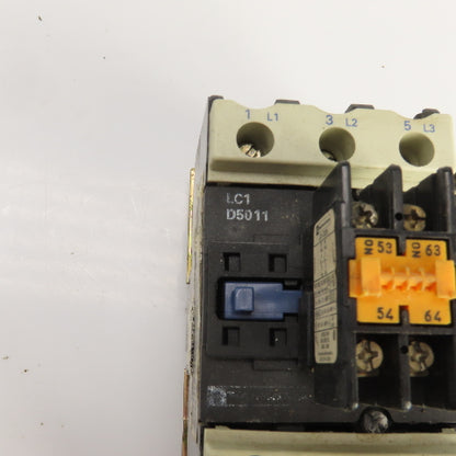 Telemecanique LC1 D5011 600V Contactor 120V Coil W/LR1-D40355 Overload