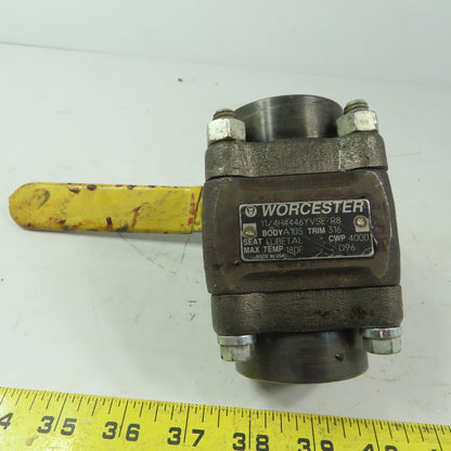 Worchester 11/4H4446YVSE 1-1/4" FNPT  Ball Valve CWO 4000 Trim 316 Body A105