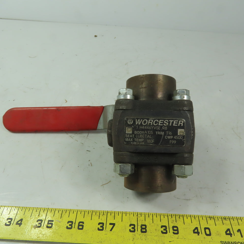 Worchester 1 H446YVSE R8 1" FNPT  Ball Valve CWO 4500 Trim 316 Body A105
