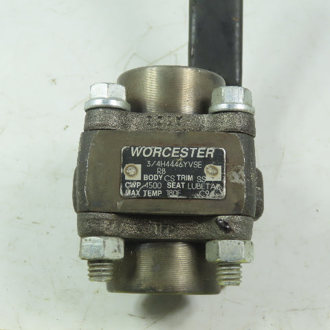 Worchester 1 H446YVSE 3/4" FNPT  Ball Valve CWO 4500 Trim 316 Body A105