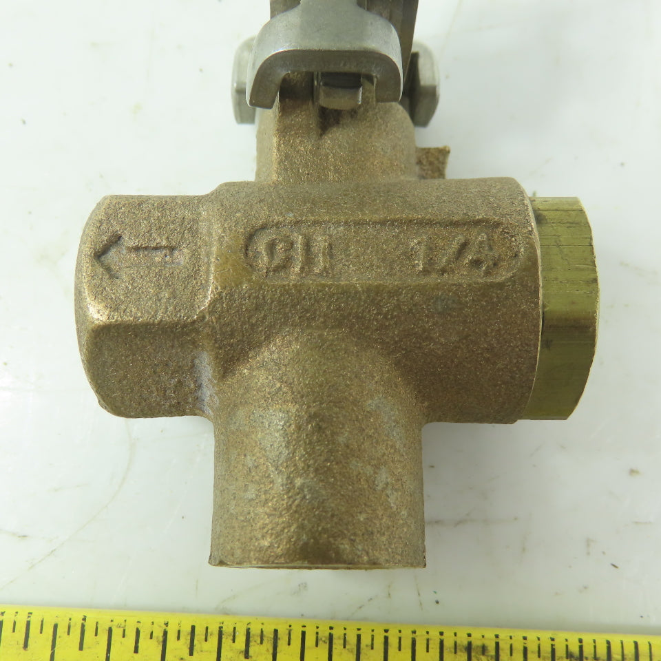 Apollo 1/4" FNPT 3 Way Ball Valve 600 WOG