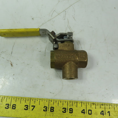 Apollo 1/4" FNPT 3 Way Ball Valve 600 WOG