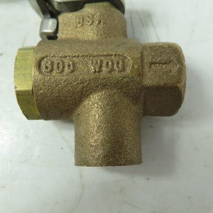Apollo 1/4" FNPT 3 Way Ball Valve 600 WOG