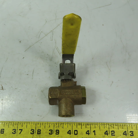 Apollo 1/4" FNPT 3 Way Ball Valve 600 WOG