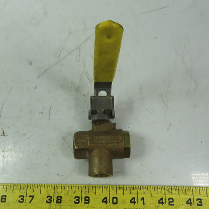 Apollo 1/4" FNPT 3 Way Ball Valve 600 WOG