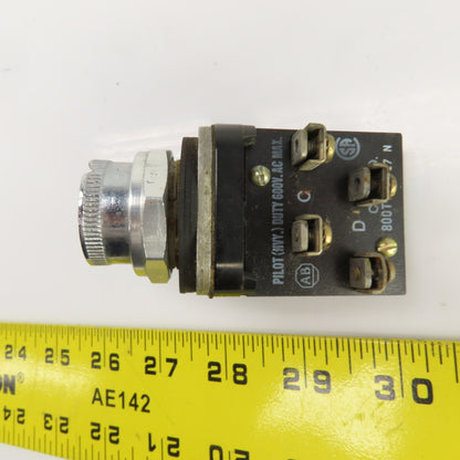 Allen Bradley 600 VAC Momentary Contact Black Push Button Switch