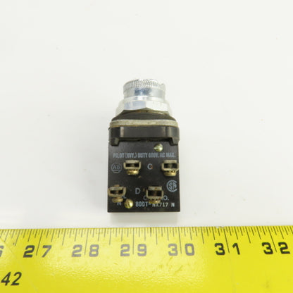 Allen Bradley 600 VAC Momentary Contact Black Push Button Switch