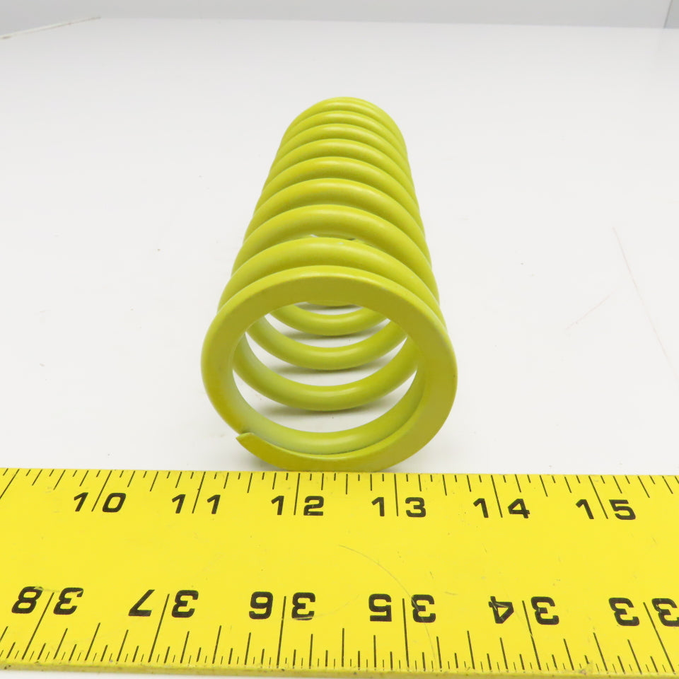 1-7/8" ID x 2-7/16" OD Round Wire Yellow Compression Spring 6-3/4" OAL