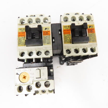 Fuji SC-0 600V 5.5kW Reversing Motor Contactor 0.95-1.45A trip
