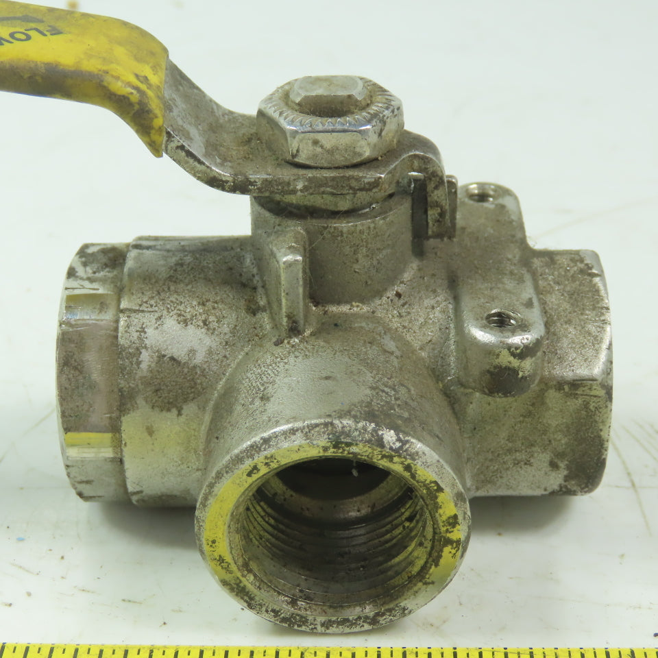 Apollo 3/4" FNPT 3 Way Stainless Steel Ball Valve 800 WOG