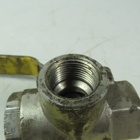 Apollo 3/4" FNPT 3 Way Stainless Steel Ball Valve 800 WOG