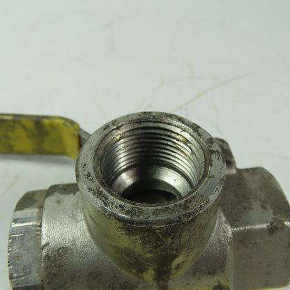 Apollo 3/4" FNPT 3 Way Stainless Steel Ball Valve 800 WOG