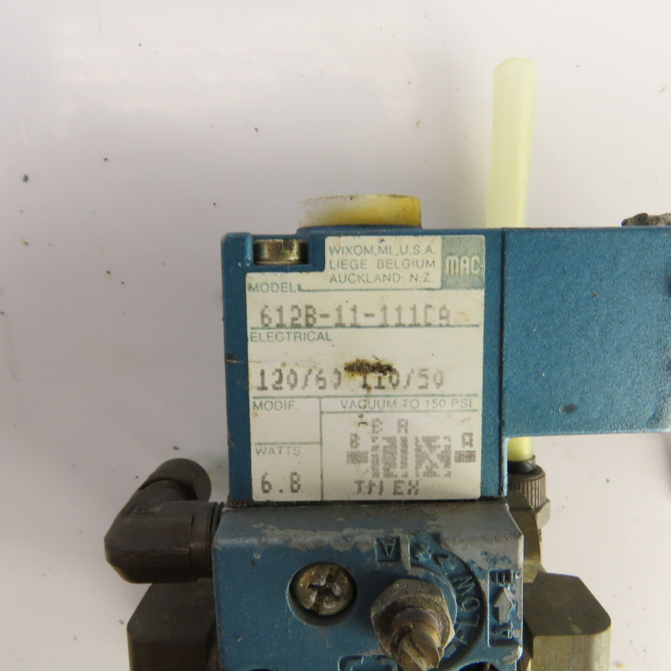 MAC 612B-11-111CA 4-Way 2 Position Pneumatic Air Solenoid Valve 120V 150PSI