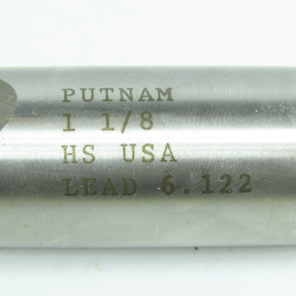 Putnam 1-1/8" Square End Mill 2 Flute 3" LOC 5-1/2" OAL 1" Shank