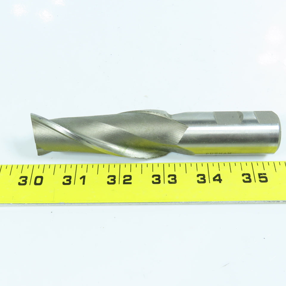 Putnam 1-1/8" Square End Mill 2 Flute 3" LOC 5-1/2" OAL 1" Shank