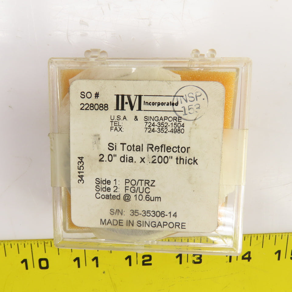 Iivi Infrared Si Total Reflector 2.0" ODx0.200" Thick Side 1 PO/TRZ Side 2 FG/UC