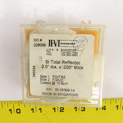 Iivi Infrared Si Total Reflector 2.0" ODx0.200" Thick Side 1 PO/TRZ Side 2 FG/UC