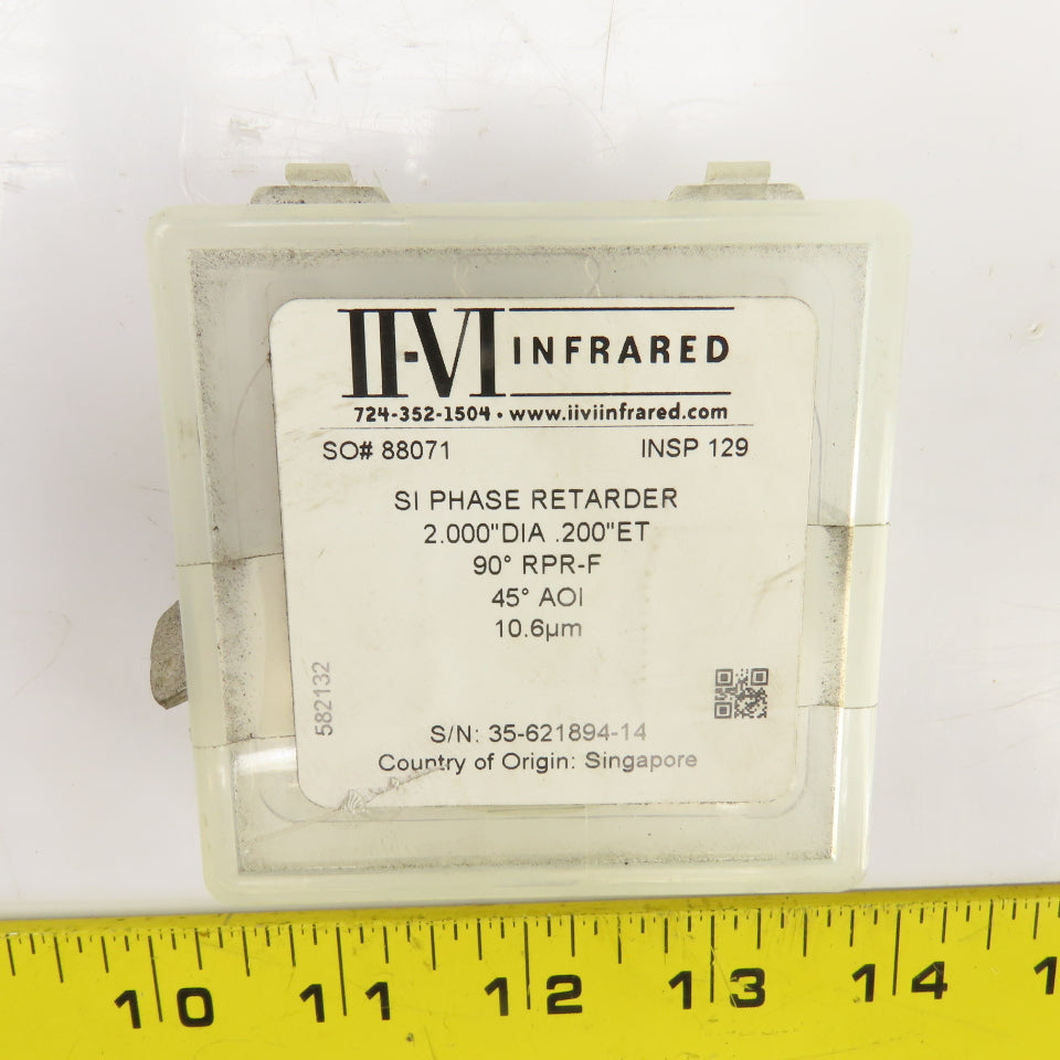 Iivi Infrared Si Phase Retarder 2" ODx0.200" Thick 90° RPR-F 45° AOI