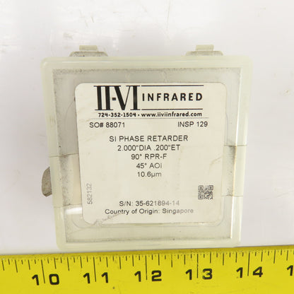 Iivi Infrared Si Phase Retarder 2" ODx0.200" Thick 90° RPR-F 45° AOI