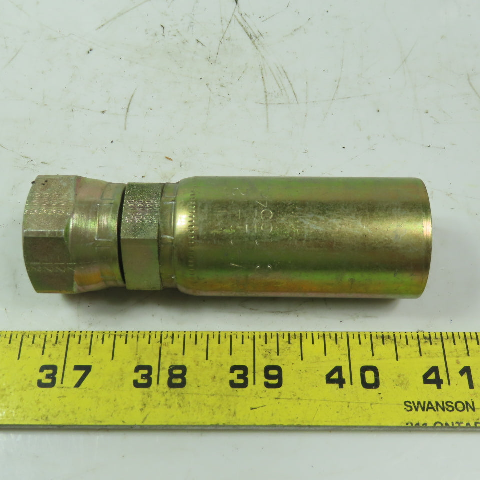 Parker Parflex 106LV-12-12 Straight Swivel Hydraulic Hose Connector Fitting