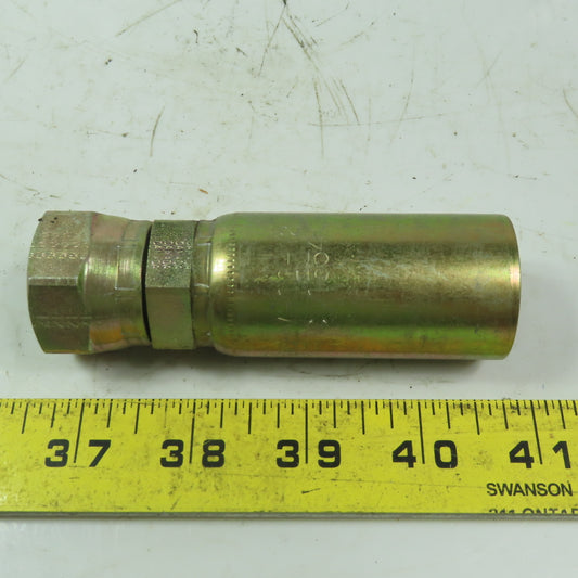 Parker Parflex 106LV-12-12 Straight Swivel Hydraulic Hose Connector Fitting