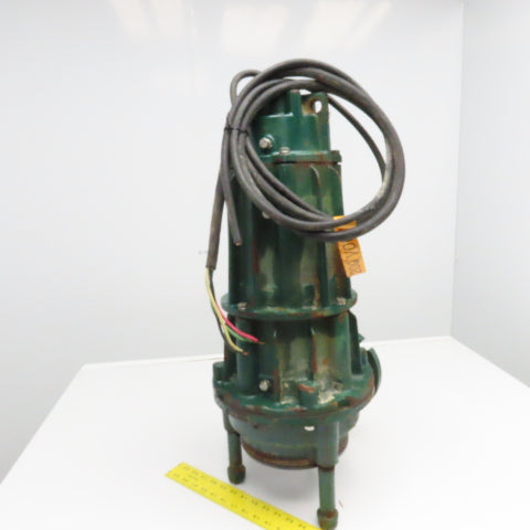 Zoeller 7110-0108 J7110-A 200V 3Ph 3Hp 3450 RPM Sewage Trash Grinder Pump