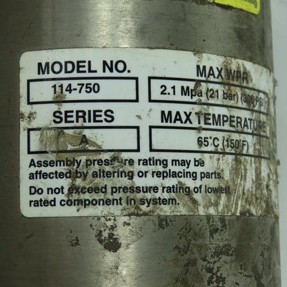 Graco 114-750 Filterite Stainless Steel Fluid Filter Strainer 3/4" FNPT