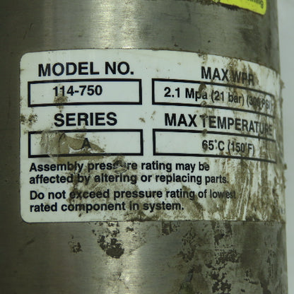 Graco 114-750 Filterite Stainless Steel Fluid Filter Strainer 3/4" FNPT